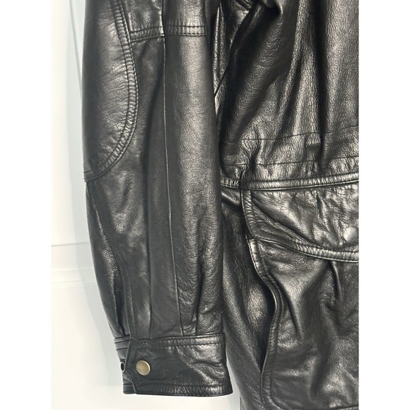 Vintage Avalanche Leather Men's Jacket X-Large Tall Lined Zipper Biker - Picture 6 of 15